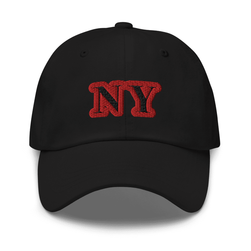 NY BLACK DAD STRAPBACK HAT