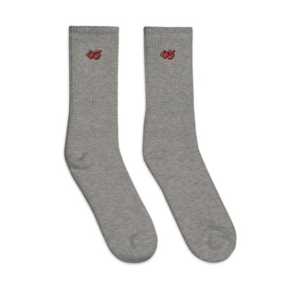 OG Staple Gray Embroidered Crew Socks