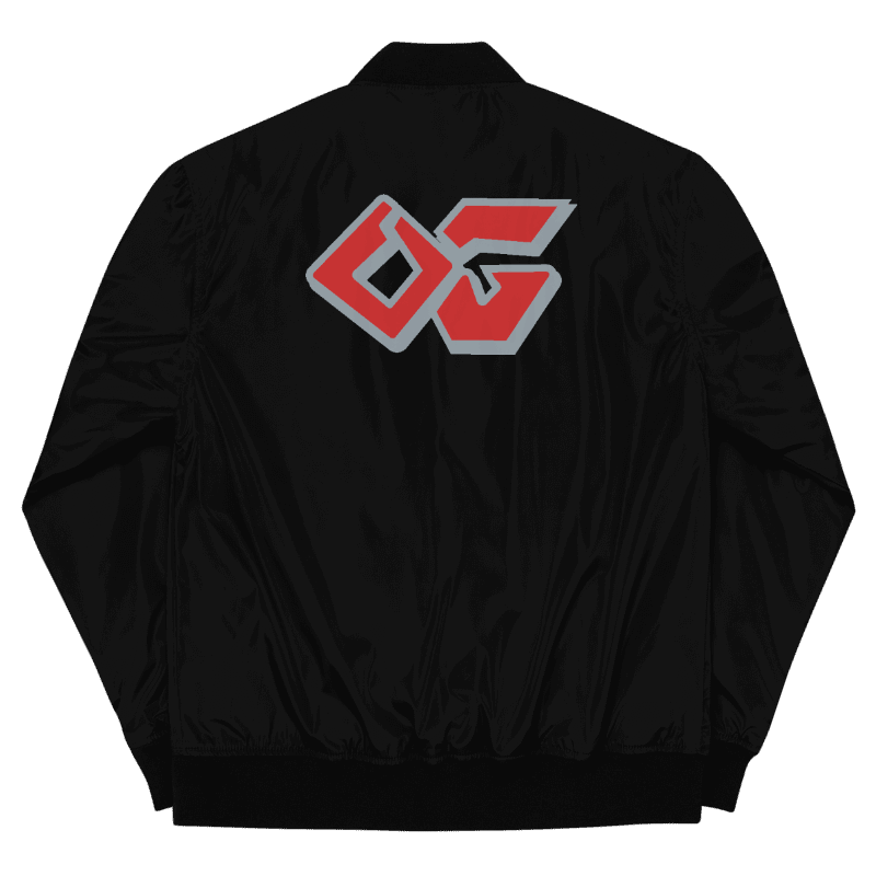 OG BRED ALL BLACK BOMBER JACKET