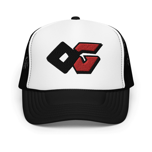 OG WHITE & BLACK TRUCKER SNAPBACK HAT