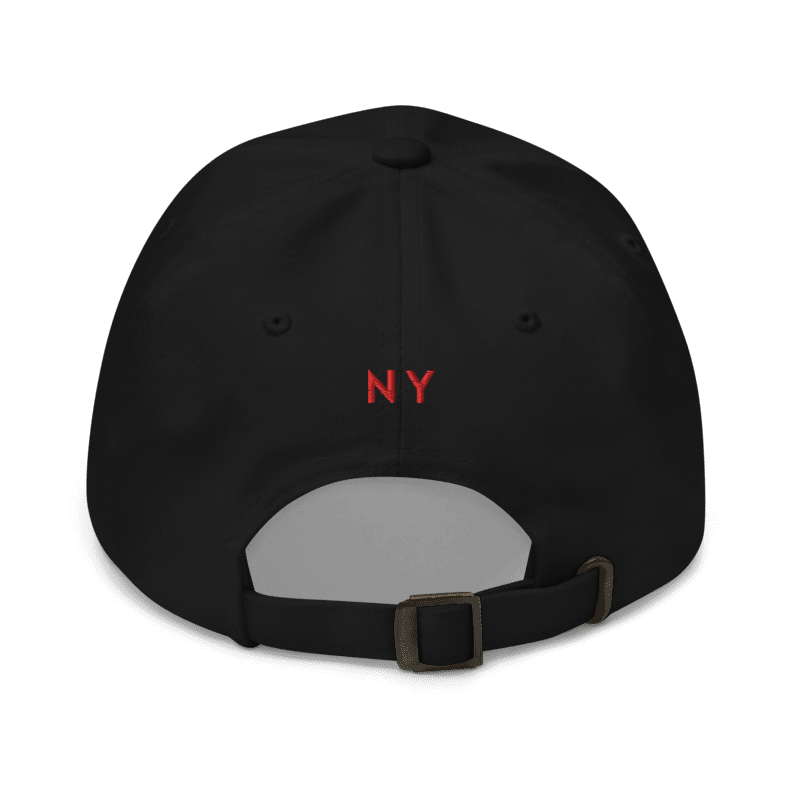 NY BLACK DAD STRAPBACK HAT