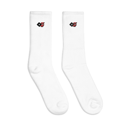 OG Staple white Embroidered Crew Socks