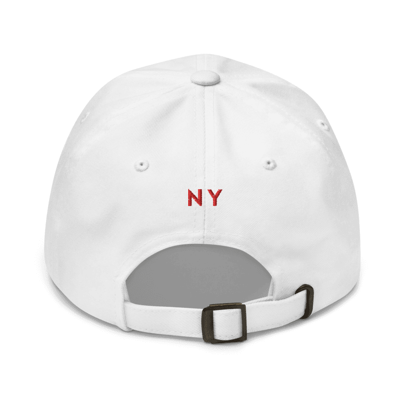 NY white Strapback dad hat