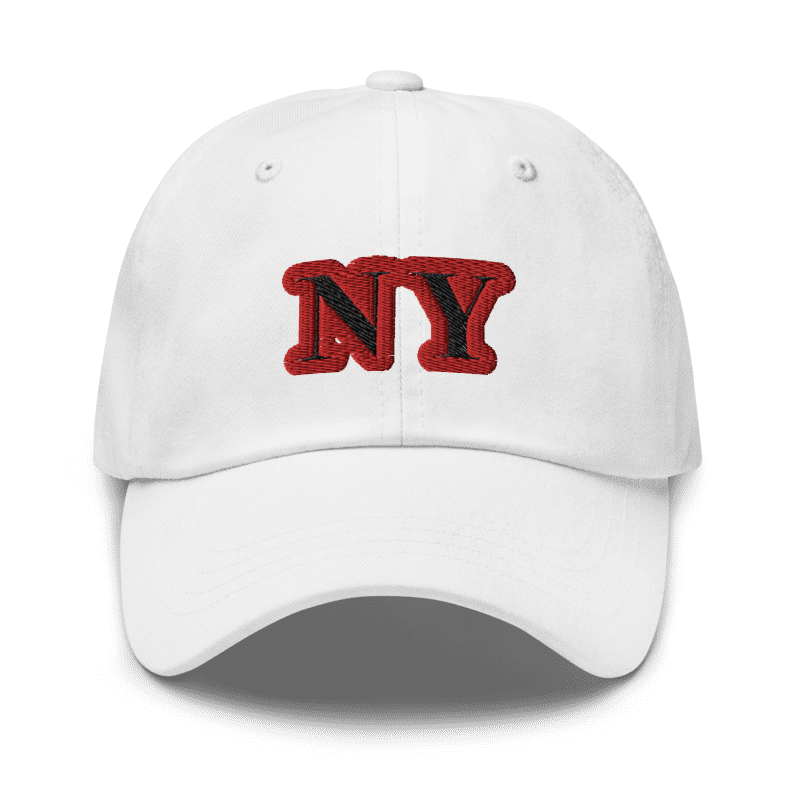 NY white Strapback dad hat