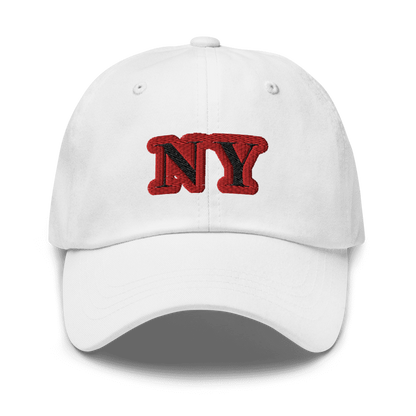 NY white Strapback dad hat