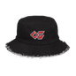 OG Bred Black Distressed Denim Bucket Hat