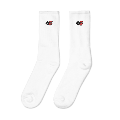 OG Staple white Embroidered Crew Socks