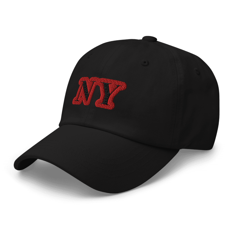 NY BLACK DAD STRAPBACK HAT