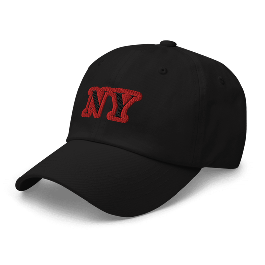 NY BLACK DAD STRAPBACK HAT