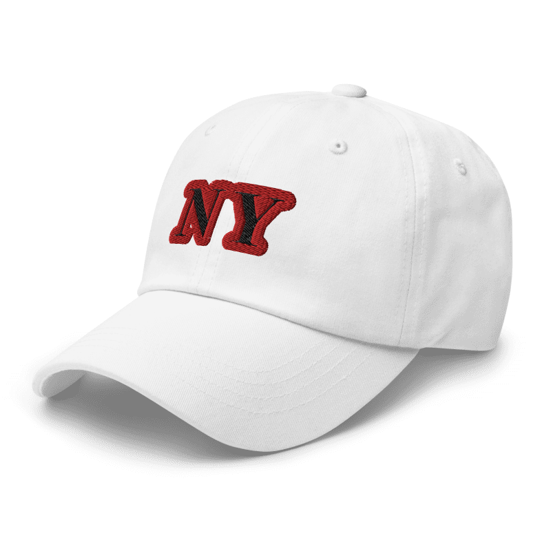 NY white Strapback dad hat