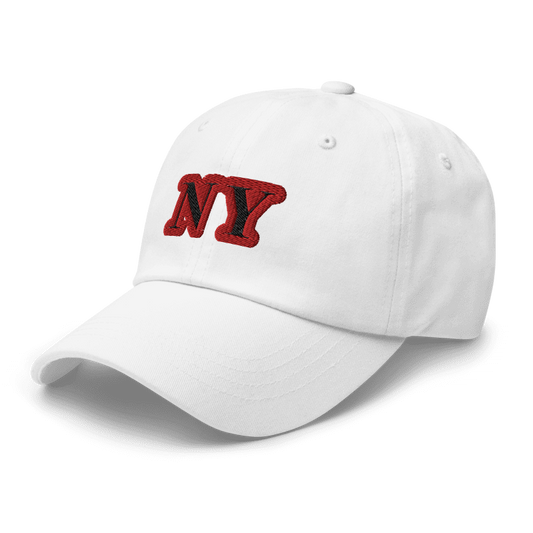 NY white Strapback dad hat