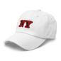 NY white Strapback dad hat