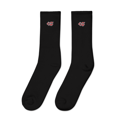 OG Bred Staple Black Embroidered Crew Socks