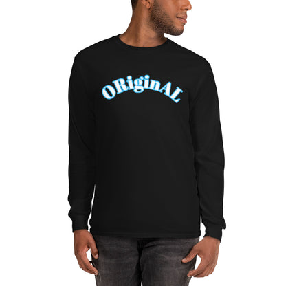 Original Goat Big Arch Black/Sky Blue Long Sleeve Shirt